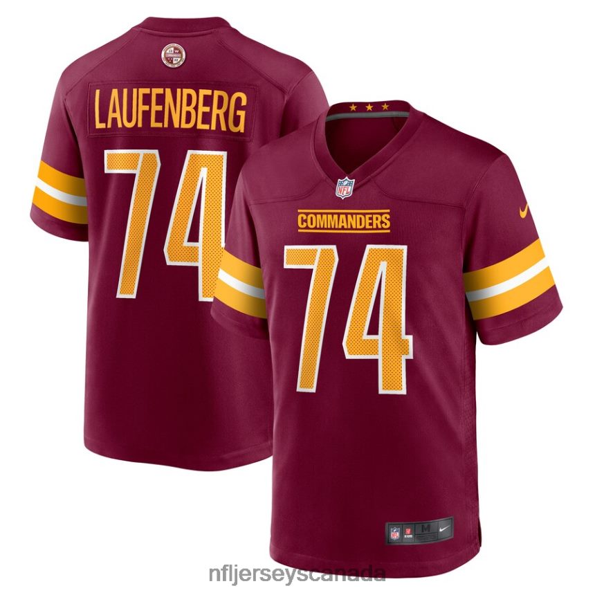 Men Washington Commanders Nolan Laufenberg Nike Burgundy Game Jersey Clothing NFL TBXFR66205
