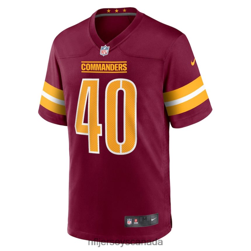 Men Washington Commanders Tariq Castro-Fields Nike Burgundy Game Player Jersey Clothing NFL TBXFR66498