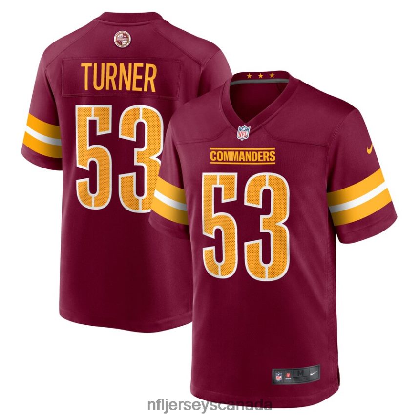 Men Washington Commanders Trai Turner Nike Burgundy Player Game Jersey Clothing NFL TBXFR66758