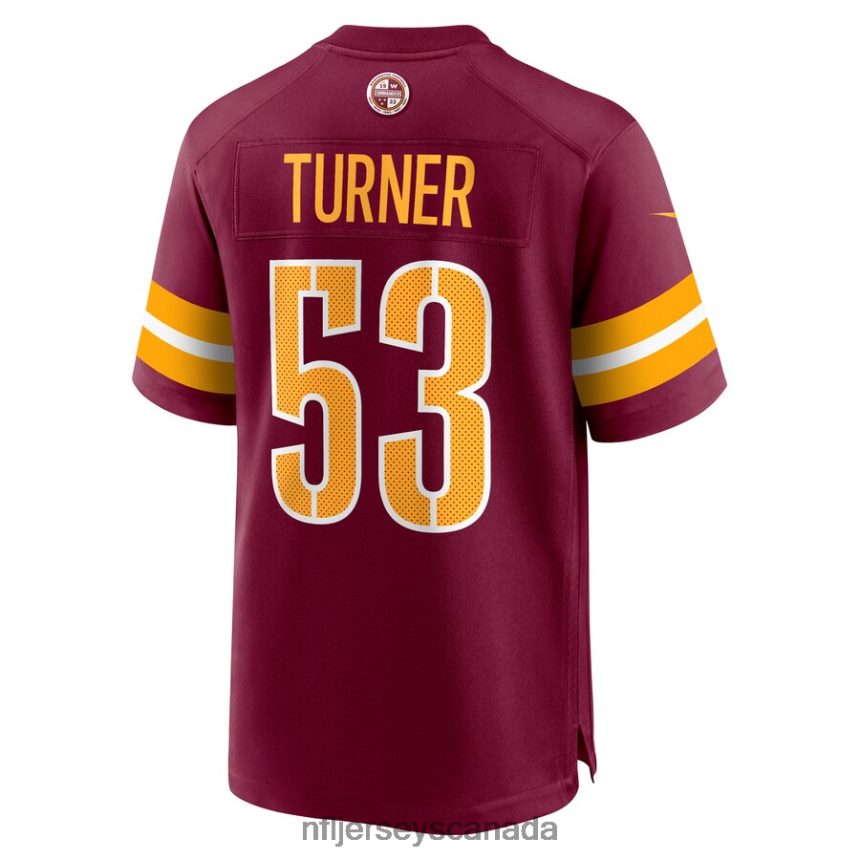 Men Washington Commanders Trai Turner Nike Burgundy Player Game Jersey Clothing NFL TBXFR66758