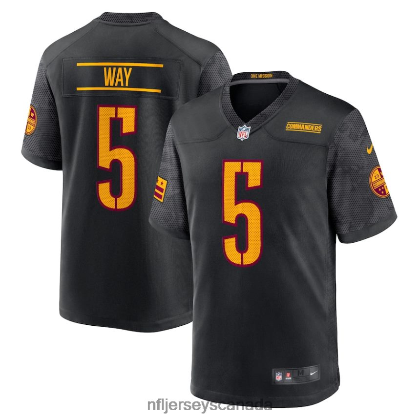 Men Washington Commanders Tress Way Nike Black Alternate Game Player Jersey Clothing NFL TBXFR62604