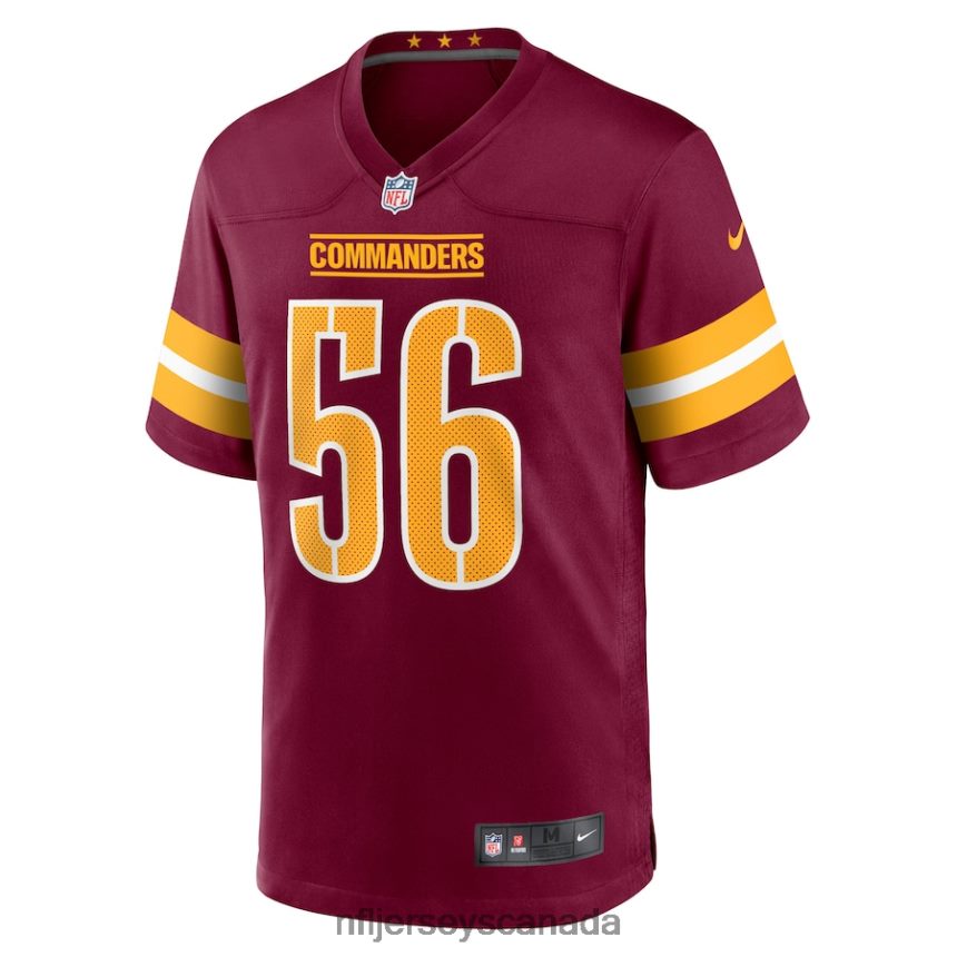 Men Washington Commanders Will Bradley-King Nike Burgundy Game Player Jersey Clothing NFL TBXFR64624