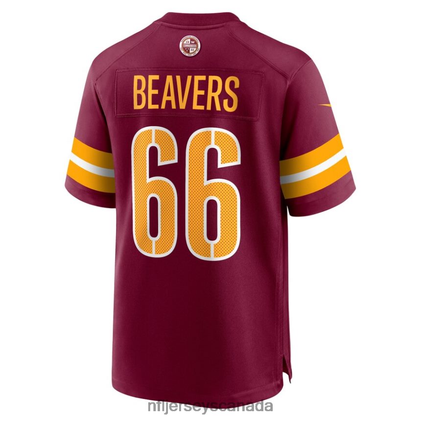 Men Washington Commanders Willie Beavers Nike Burgundy Game Player Jersey Clothing NFL TBXFR66288