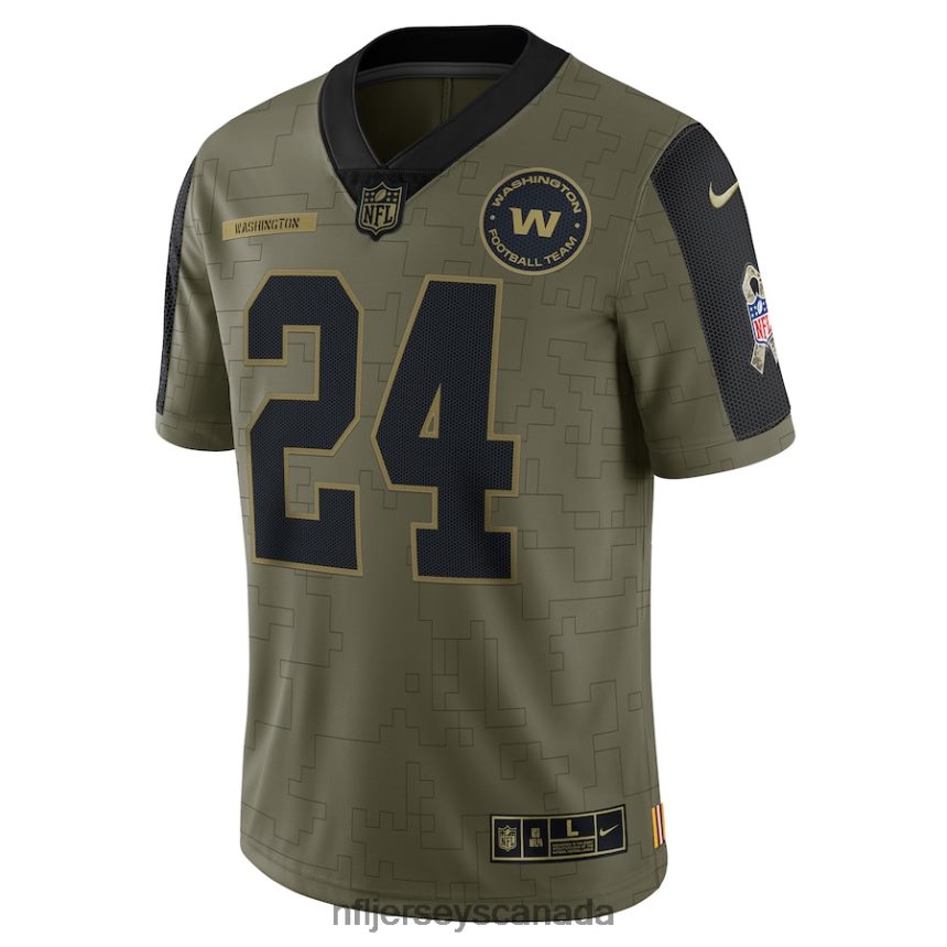 Men Washington Football Team Antonio Gibson Nike Olive 2021 Salute To Service Limited Player Jersey Clothing NFL TBXFR64182