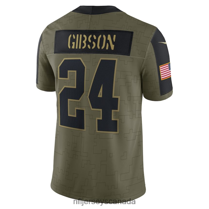 Men Washington Football Team Antonio Gibson Nike Olive 2021 Salute To Service Limited Player Jersey Clothing NFL TBXFR64182