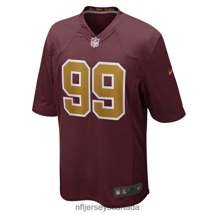 Men Washington Football Team Chase Young Nike Burgundy Alternate Game Jersey Clothing NFL TBXFR62641