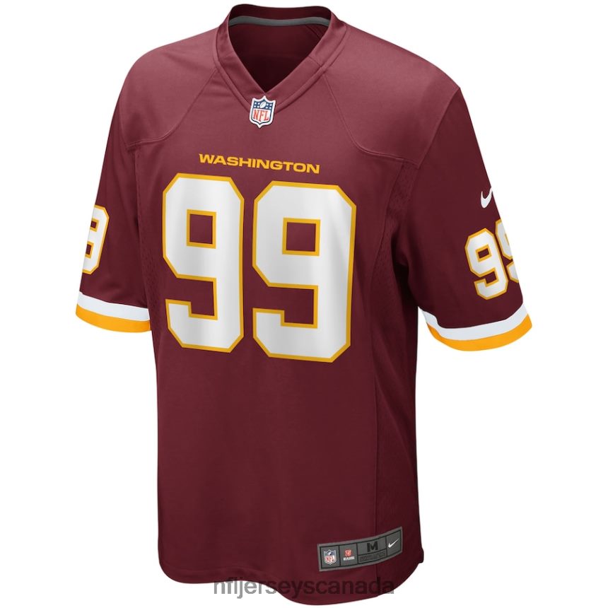 Men Washington Football Team Chase Young Nike Burgundy Player Game Jersey Clothing NFL TBXFR6868