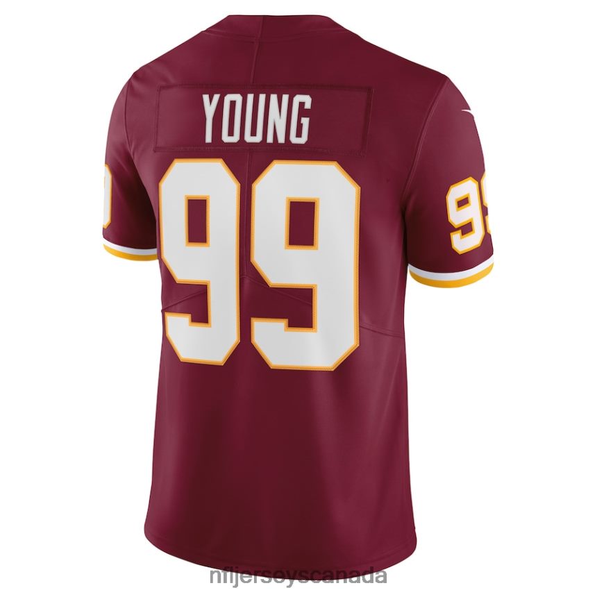 Men Washington Football Team Chase Young Nike Burgundy Vapor Limited Jersey Clothing NFL TBXFR62741