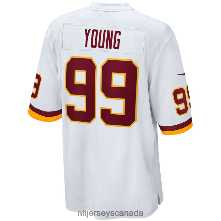 Men Washington Football Team Chase Young Nike White Player Game Jersey Clothing NFL TBXFR62018