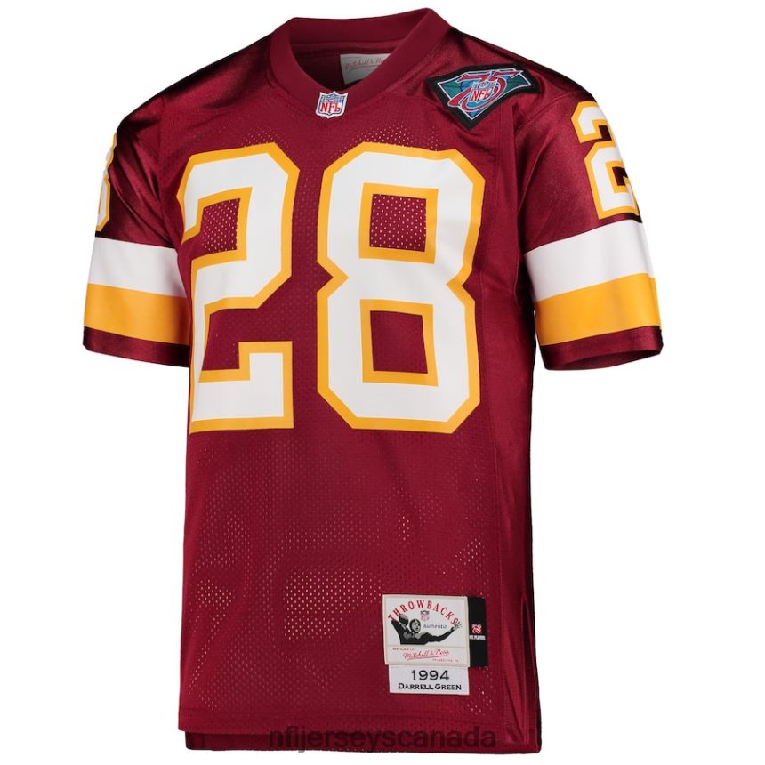 Men Washington Football Team Darrell Green Mitchell  Ness Burgundy 1994 Authentic Retired Player Jersey Clothing NFL TBXFR62548