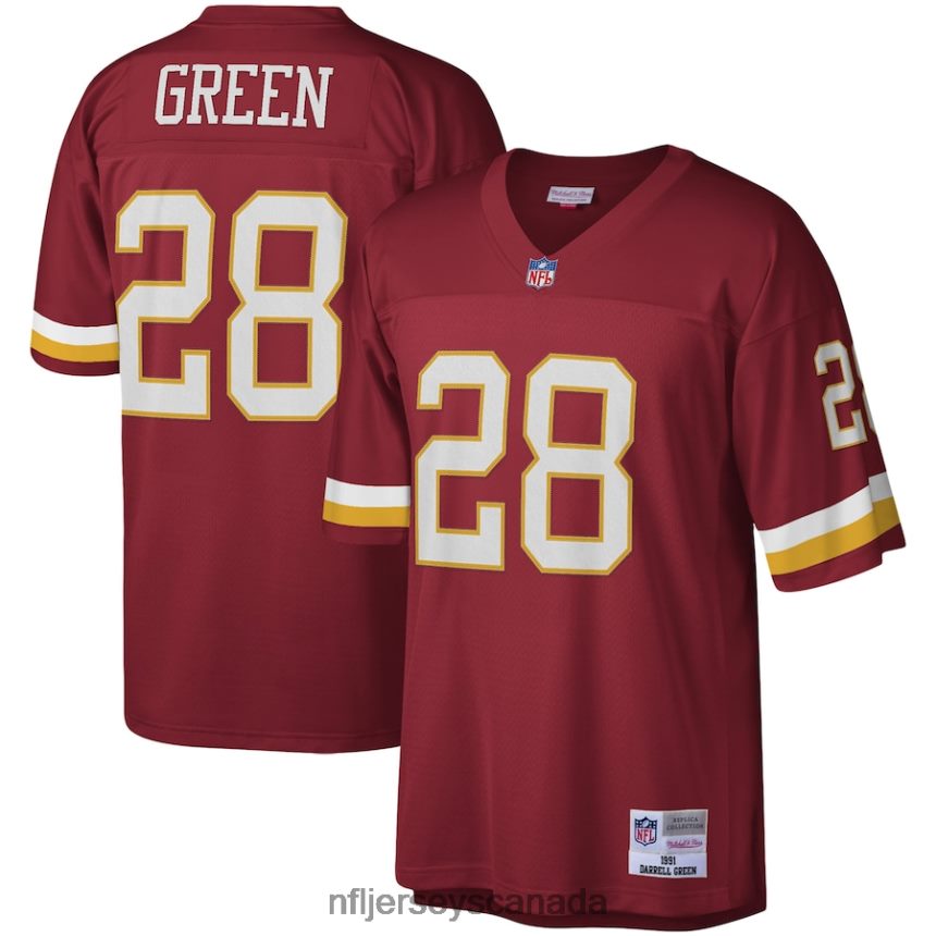 Men Washington Football Team Darrell Green Mitchell  Ness Burgundy Legacy Replica Jersey Clothing NFL TBXFR62259