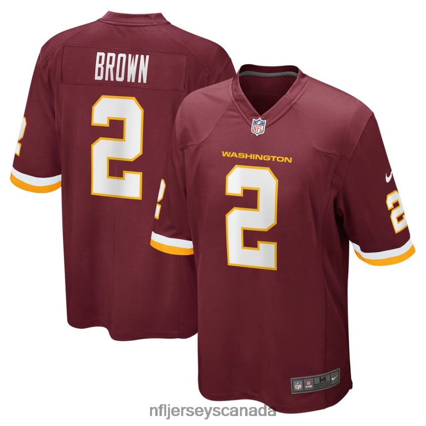 Men Washington Football Team Dyami Brown Nike Burgundy Game Jersey Clothing NFL TBXFR64671