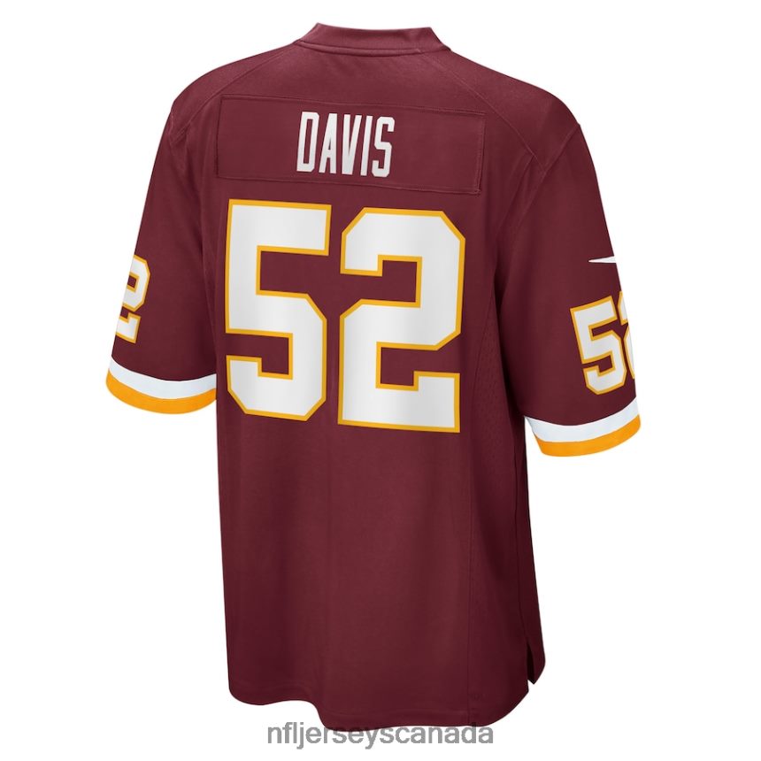Men Washington Football Team Jamin Davis Nike Burgundy Game Jersey Clothing NFL TBXFR66897