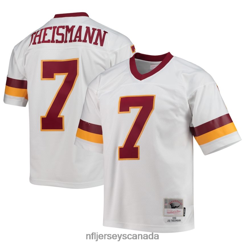 Men Washington Football Team Joe Theismann Mitchell  Ness White 1982 Legacy Replica Jersey Clothing NFL TBXFR61968