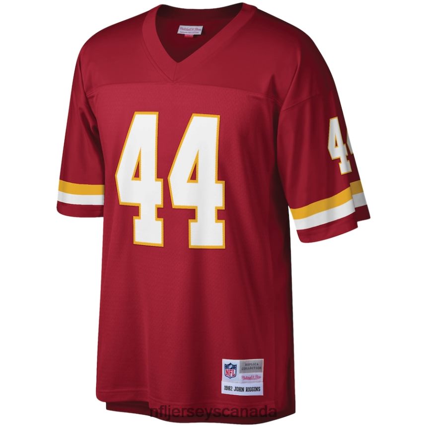 Men Washington Football Team John Riggins Mitchell  Ness Burgundy Legacy Replica Jersey Clothing NFL TBXFR61258