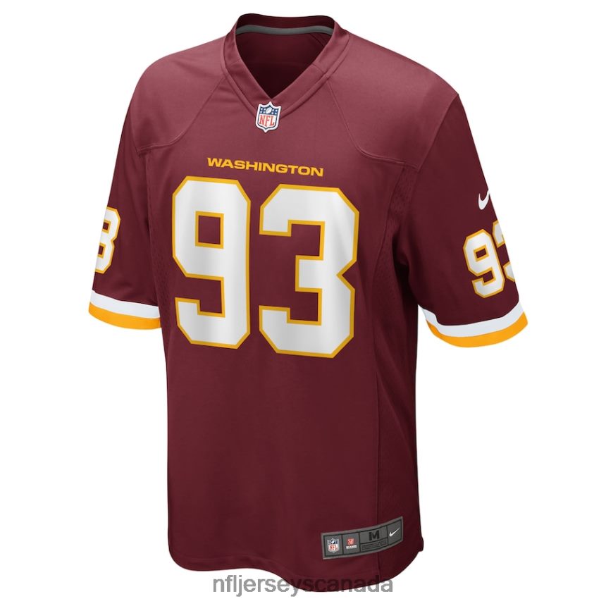 Men Washington Football Team Jonathan Allen Nike Burgundy Game Jersey Clothing NFL TBXFR65724