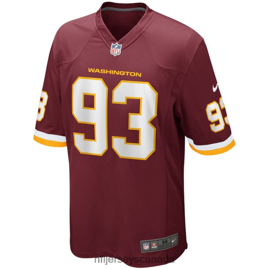 Men Washington Football Team Jonathan Allen Nike Burgundy Home Game Jersey Clothing NFL TBXFR62339