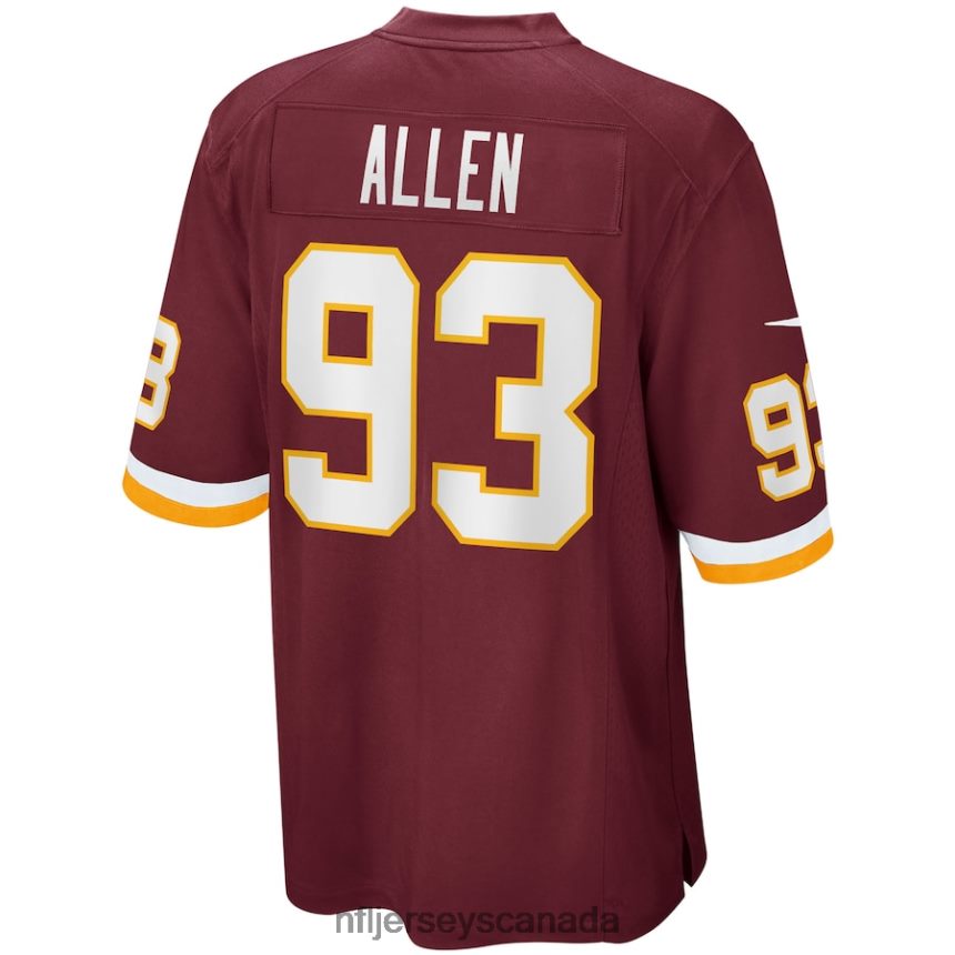 Men Washington Football Team Jonathan Allen Nike Burgundy Home Game Jersey Clothing NFL TBXFR62339