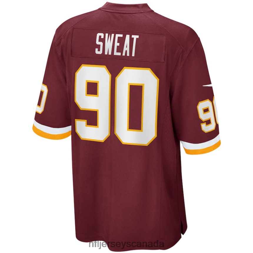 Men Washington Football Team Montez Sweat Nike Burgundy Game Jersey Clothing NFL TBXFR62349
