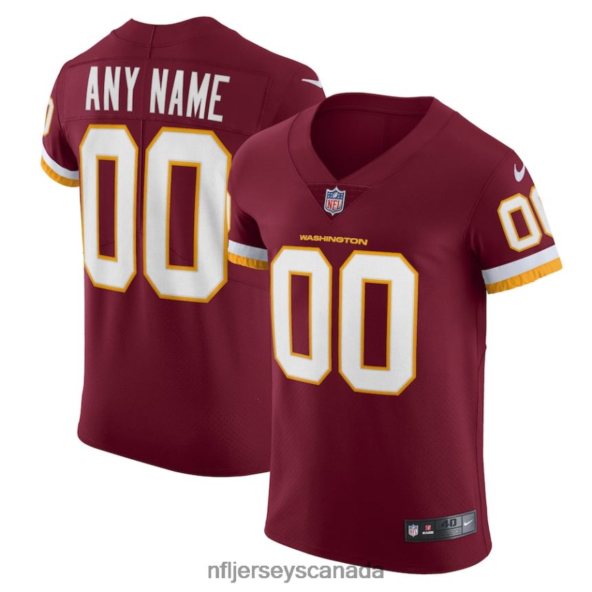 Men Washington Football Team Nike Burgundy Vapor Elite Custom Jersey Clothing NFL TBXFR62898
