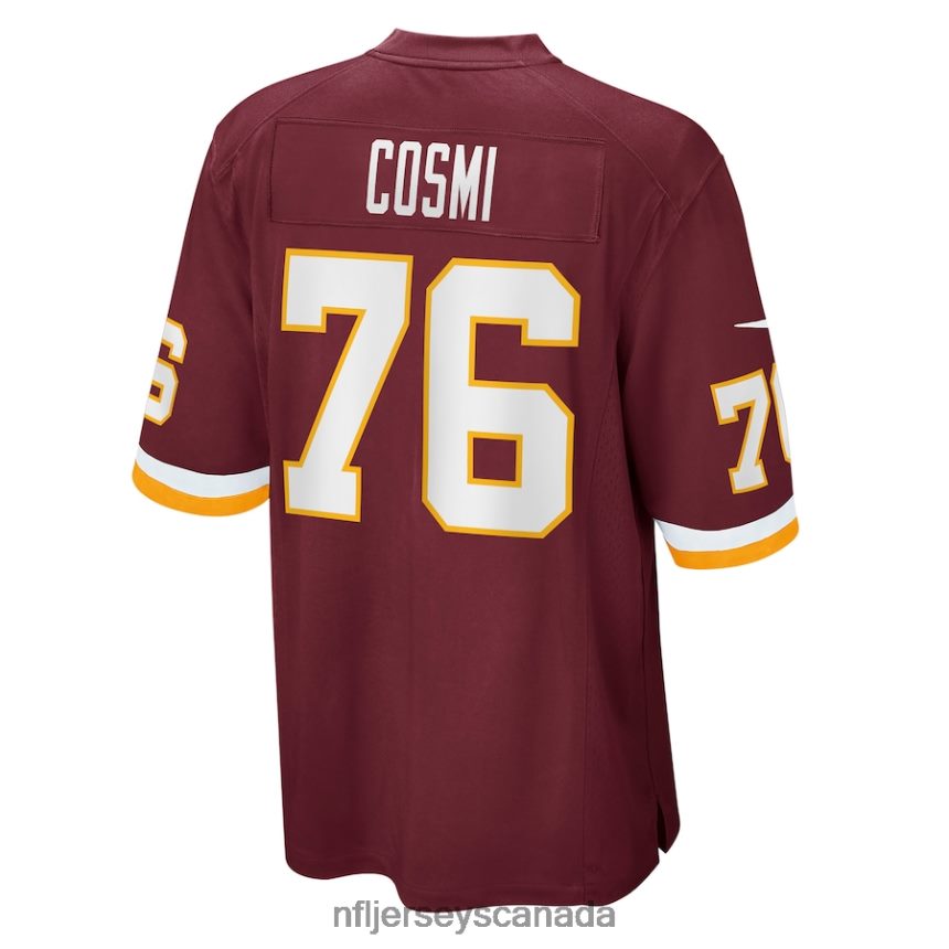 Men Washington Football Team Sam Cosmi Nike Burgundy Game Jersey Clothing NFL TBXFR66048