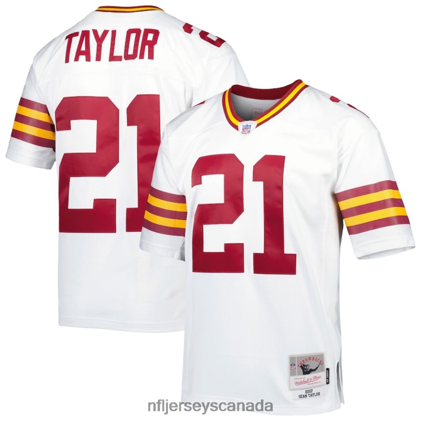 Men Washington Football Team Sean Taylor Mitchell  Ness White 2007 Legacy Replica Jersey Clothing NFL TBXFR6514