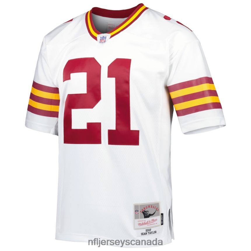 Men Washington Football Team Sean Taylor Mitchell  Ness White 2007 Legacy Replica Jersey Clothing NFL TBXFR6514