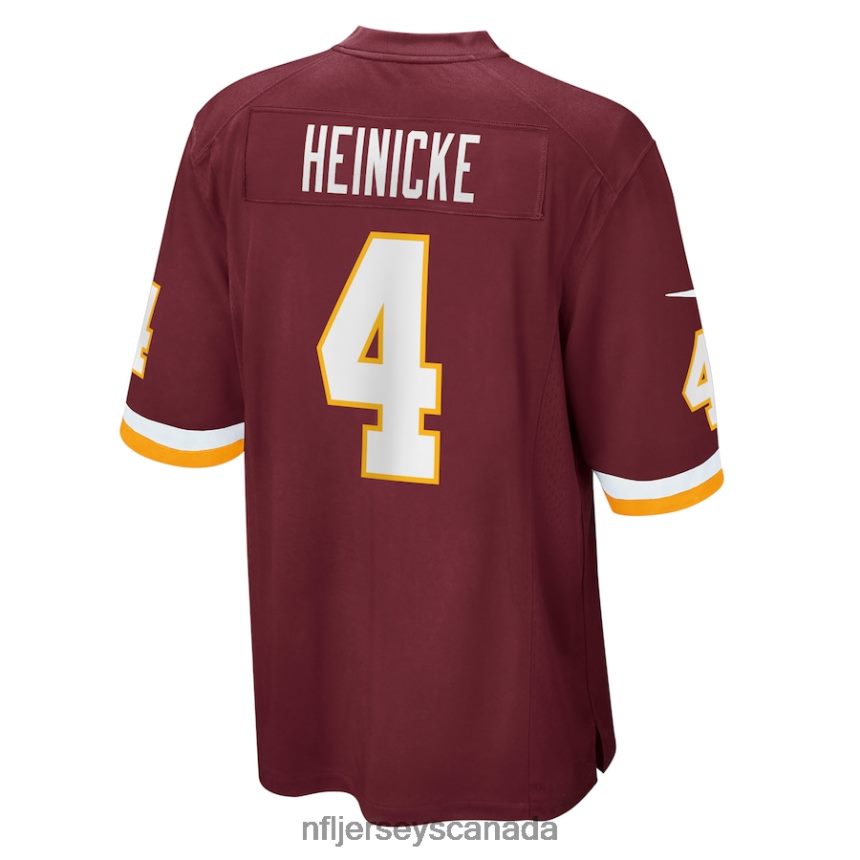 Men Washington Football Team Taylor Heinicke Nike Burgundy Team Game Jersey Clothing NFL TBXFR6434