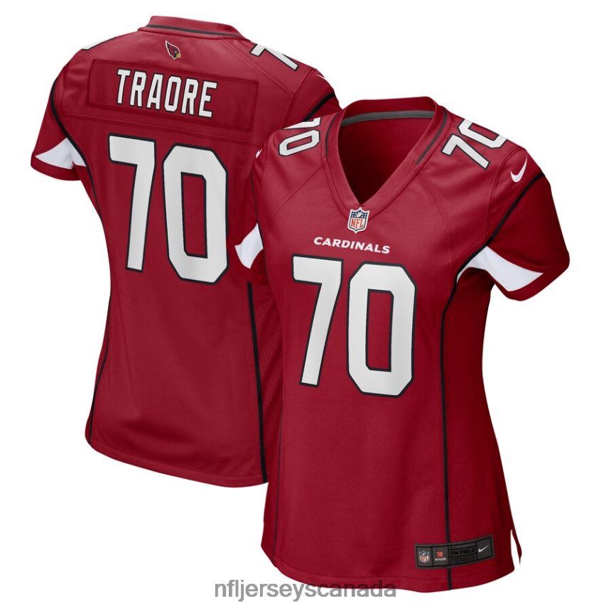 Women Arizona Cardinals Badara Traore Nike Cardinal Game Player Jersey Clothing NFL TBXFR66773