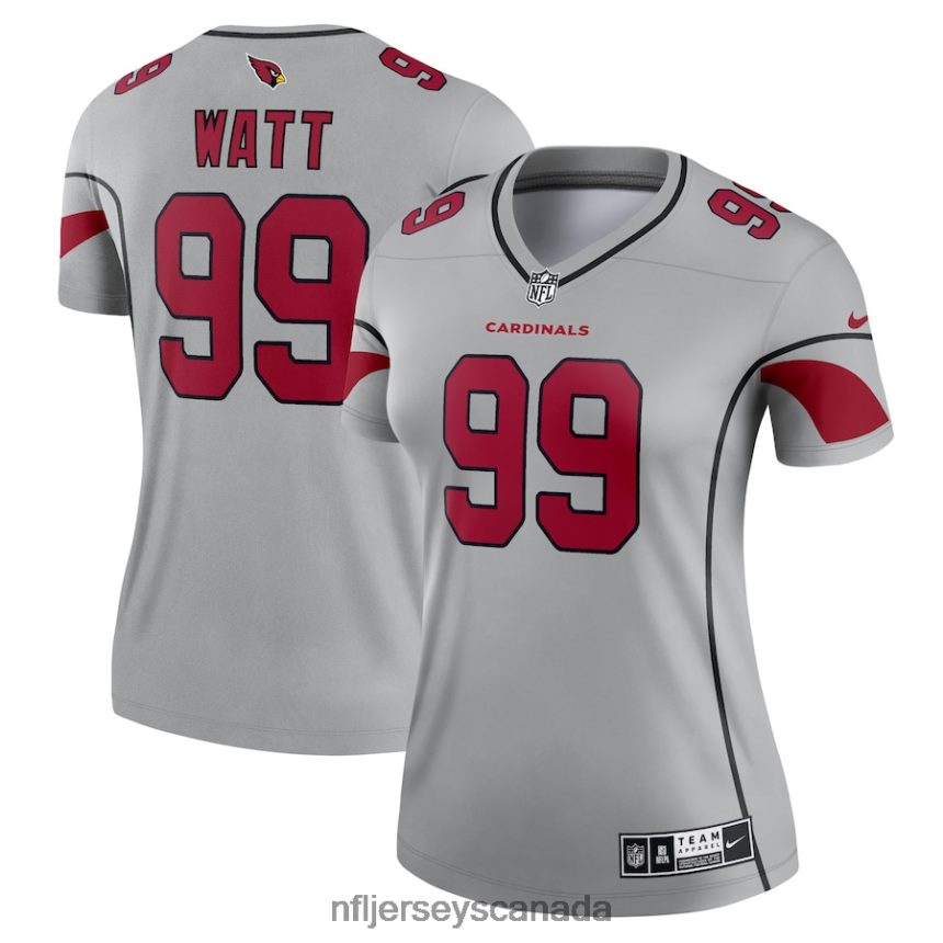 Women Arizona Cardinals JJ Watt Nike Gray Inverted Legend Jersey Clothing NFL TBXFR61924