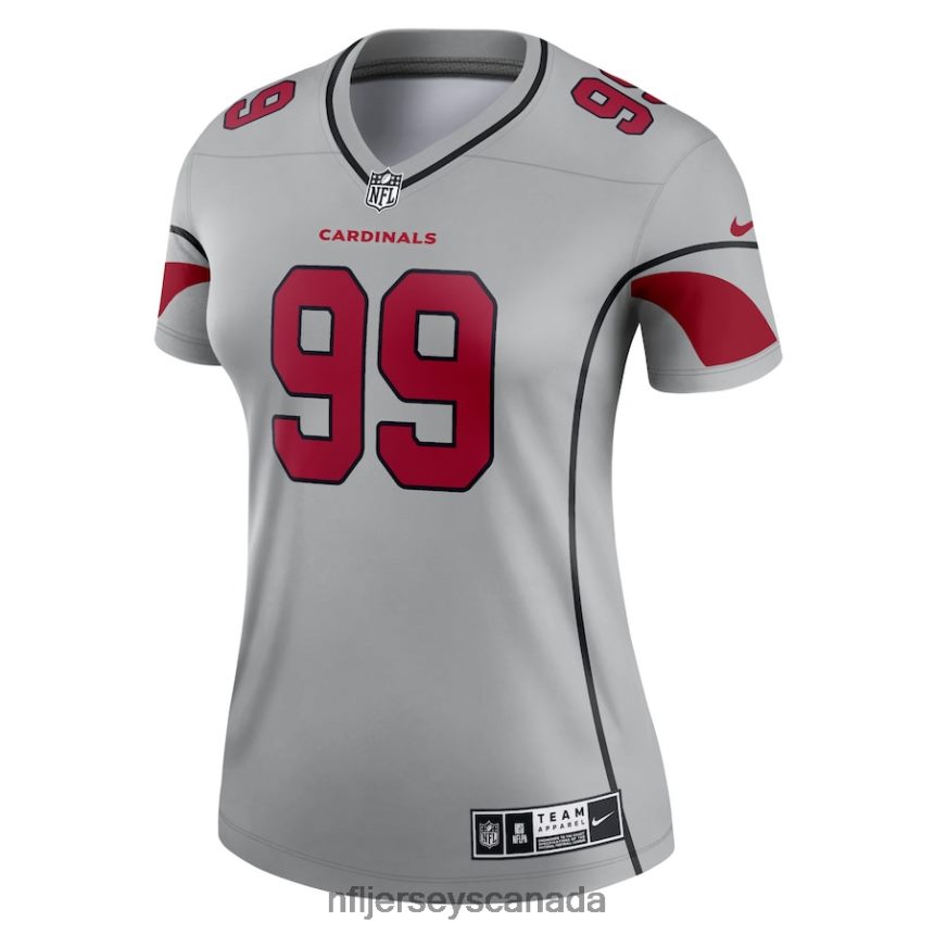 Women Arizona Cardinals JJ Watt Nike Gray Inverted Legend Jersey Clothing NFL TBXFR61924