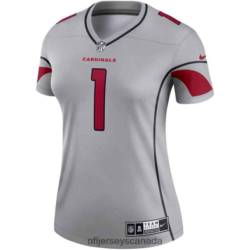 Women Arizona Cardinals Kyler Murray Nike Gray Inverted Legend Jersey Clothing NFL TBXFR65349
