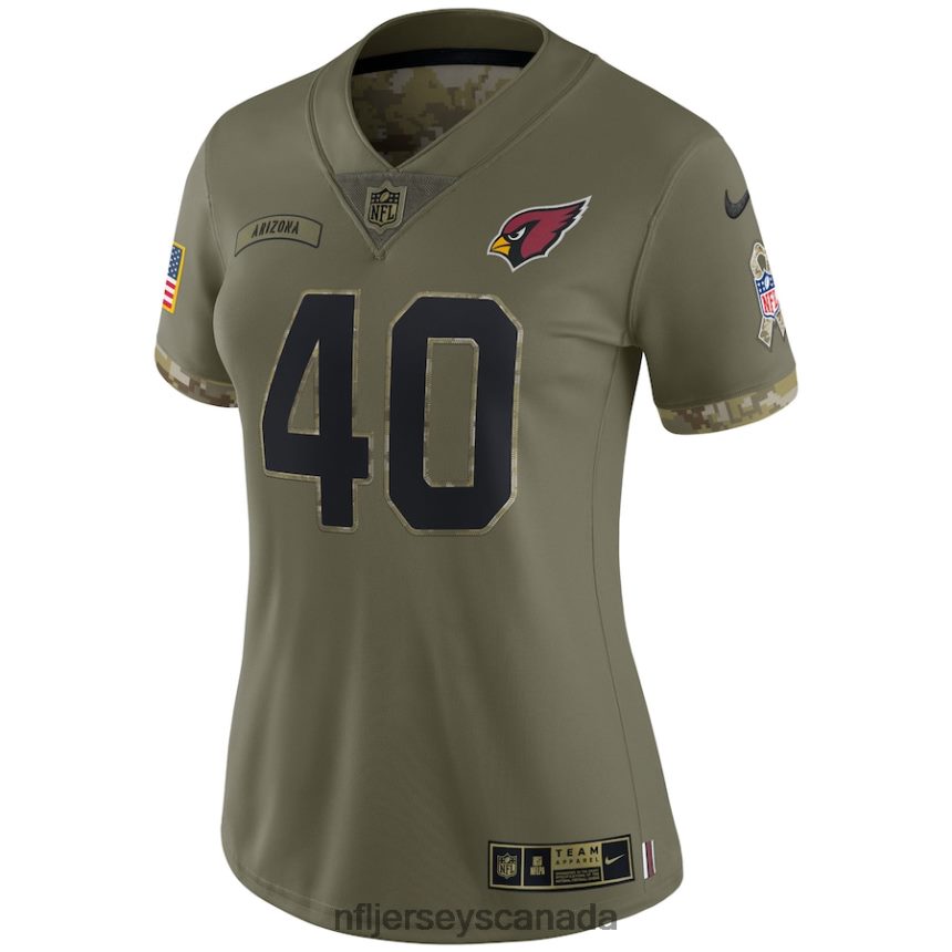 Women Arizona Cardinals Pat Tillman Nike Olive 2022 Salute To Service Retired Player Limited Jersey Clothing NFL TBXFR64465