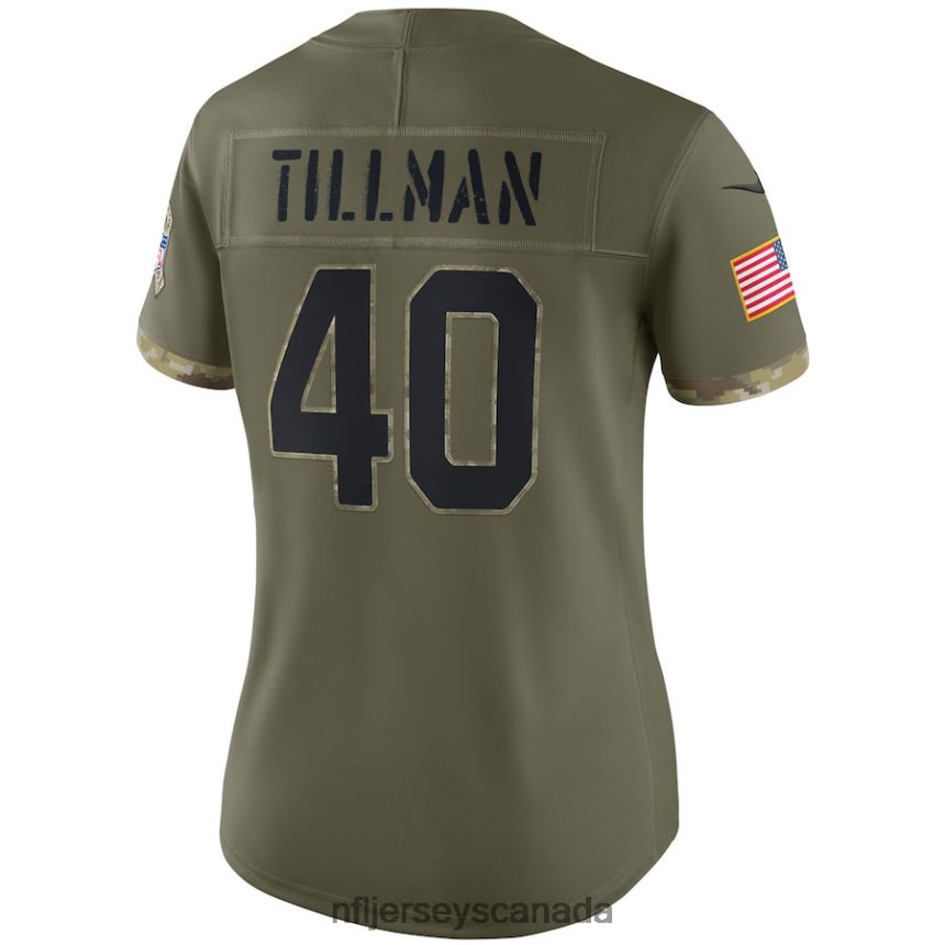 Women Arizona Cardinals Pat Tillman Nike Olive 2022 Salute To Service Retired Player Limited Jersey Clothing NFL TBXFR64465
