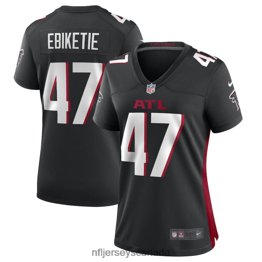 Women Arnold Ebiketie Atlanta Falcons Nike Black Game Player Jersey Clothing NFL TBXFR65380