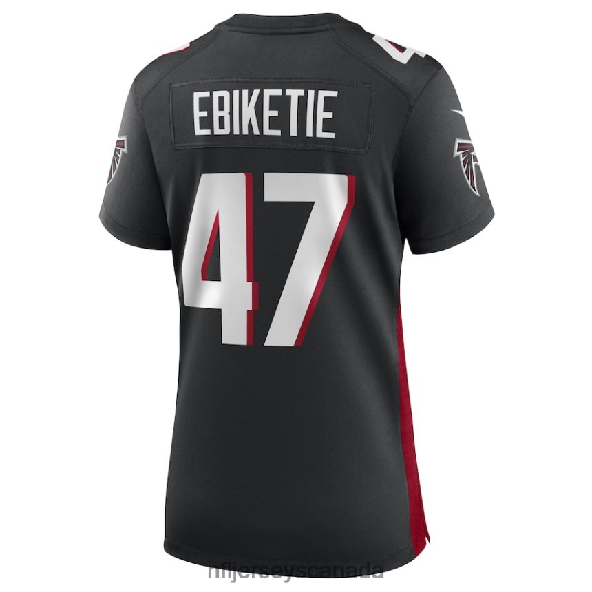 Women Arnold Ebiketie Atlanta Falcons Nike Black Game Player Jersey Clothing NFL TBXFR65380