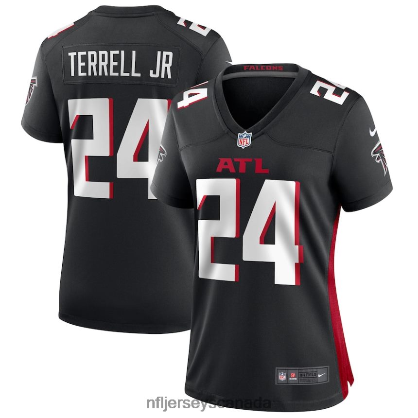 Women Atlanta Falcons AJ Terrell Jr Nike Black Game Jersey Clothing NFL TBXFR64877