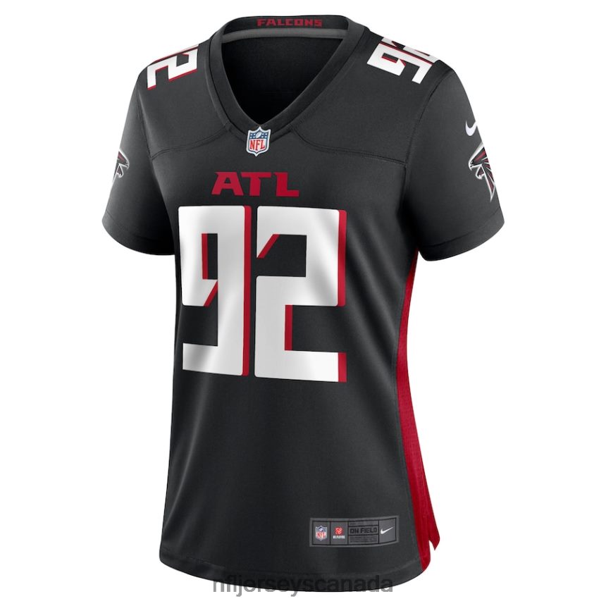 Women Atlanta Falcons Adetokunbo Ogundeji Nike Black Game Jersey Clothing NFL TBXFR65367