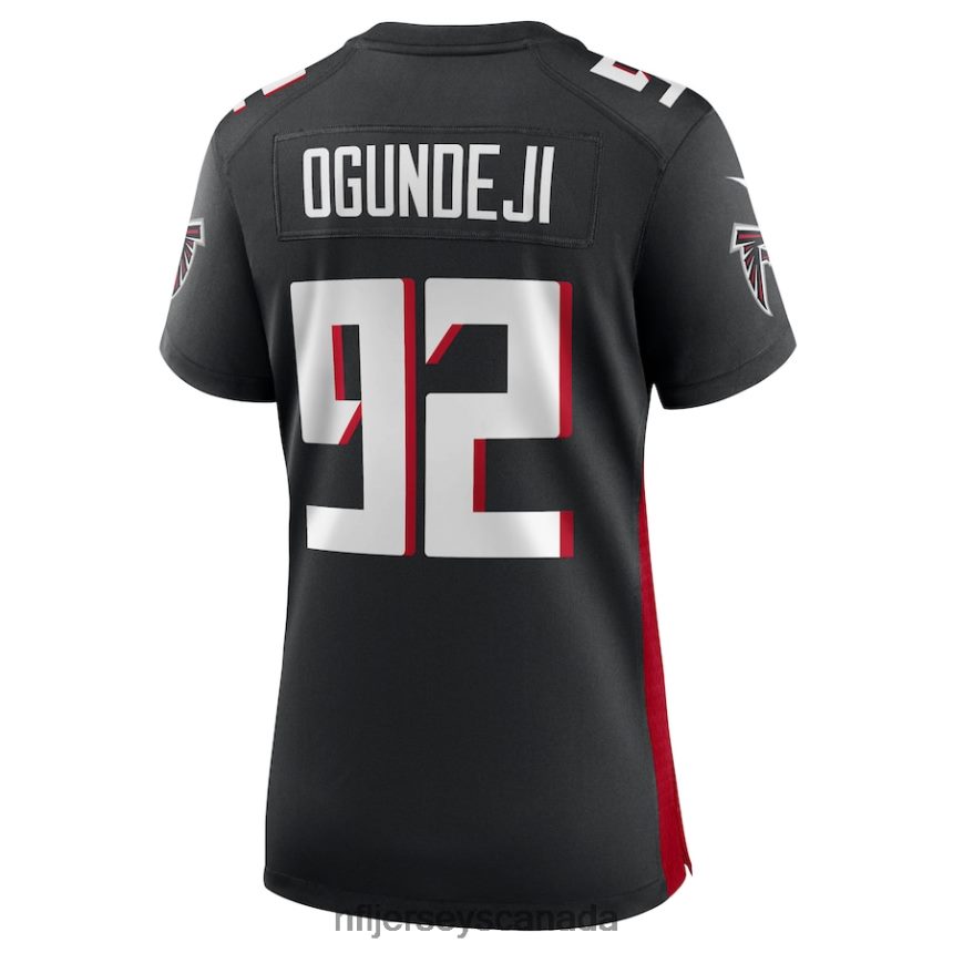 Women Atlanta Falcons Adetokunbo Ogundeji Nike Black Game Jersey Clothing NFL TBXFR65367