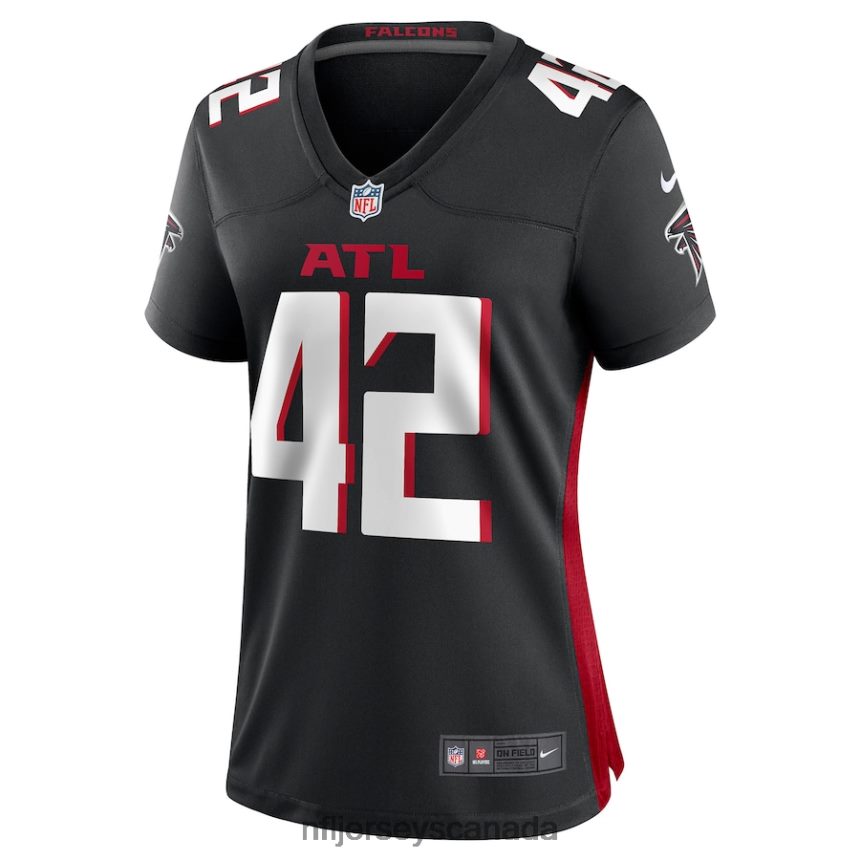 Women Atlanta Falcons Caleb Huntley Nike Black Game Jersey Clothing NFL TBXFR64097
