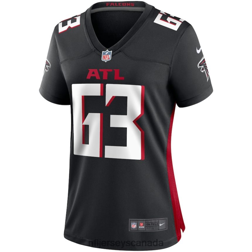 Women Atlanta Falcons Chris Lindstrom Nike Black Game Jersey Clothing NFL TBXFR65262