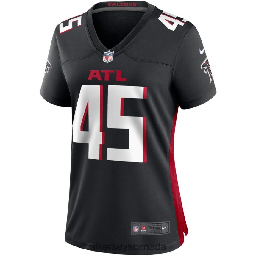Women Atlanta Falcons Deion Jones Nike Black Game Jersey Clothing NFL TBXFR66607