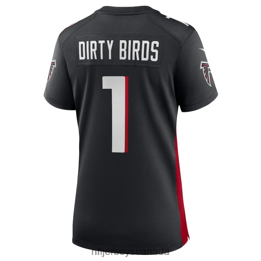 Women Atlanta Falcons Dirty Birds Nike Black Game Jersey Clothing NFL TBXFR62158