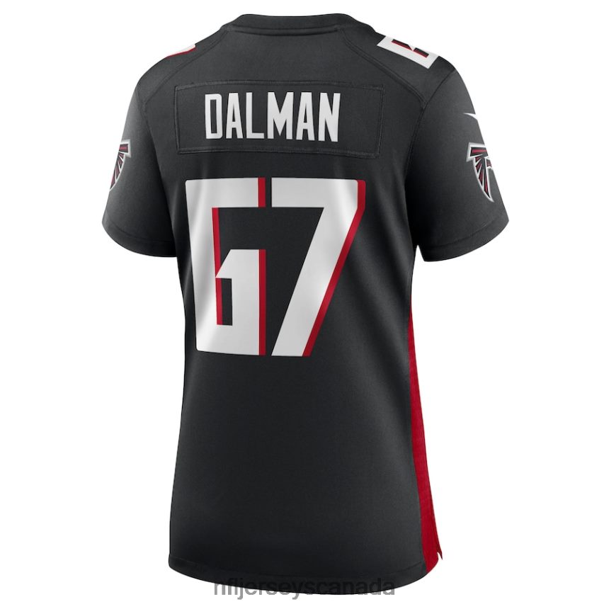 Women Atlanta Falcons Drew Dalman Nike Black Game Jersey Clothing NFL TBXFR65378