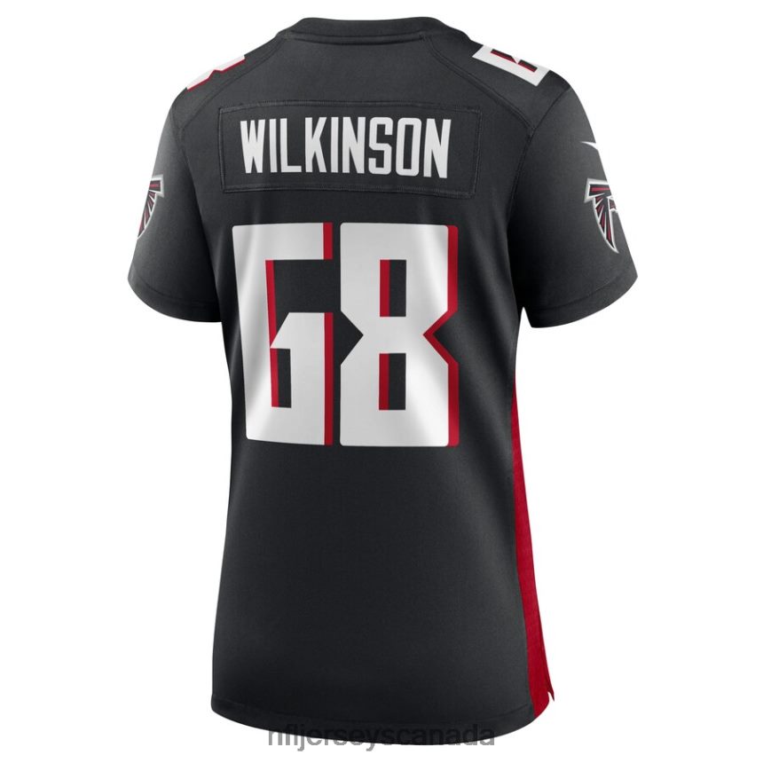Women Atlanta Falcons Elijah Wilkinson Nike Black Game Jersey Clothing NFL TBXFR65388