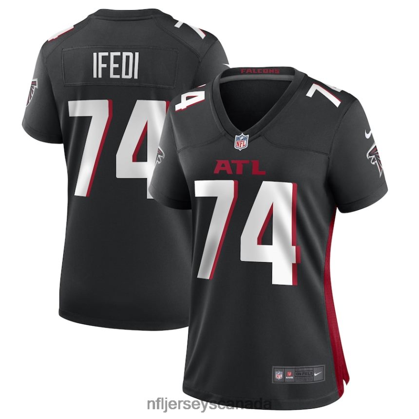 Women Atlanta Falcons Germain Ifedi Nike Black Game Player Jersey Clothing NFL TBXFR65392