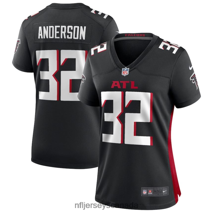 Women Atlanta Falcons Jamal Anderson Nike Black Game Retired Player Jersey Clothing NFL TBXFR64655