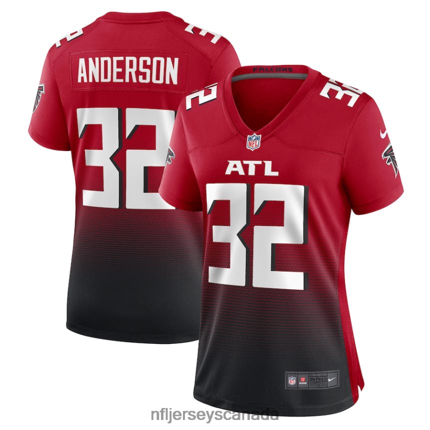 Women Atlanta Falcons Jamal Anderson Nike Red Retired Game Jersey Clothing NFL TBXFR66858