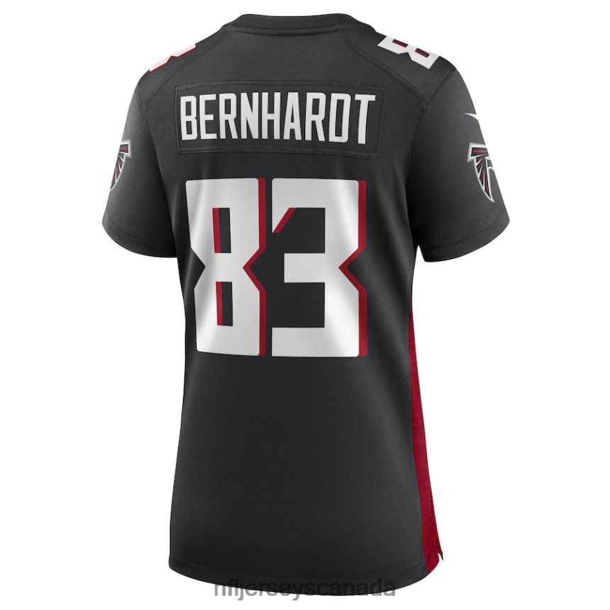 Women Atlanta Falcons Jared Bernhardt Nike Black Game Player Jersey Clothing NFL TBXFR65390