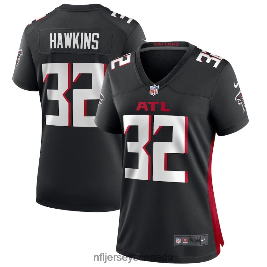 Women Atlanta Falcons Jaylinn Hawkins Nike Black Game Jersey Clothing NFL TBXFR65595